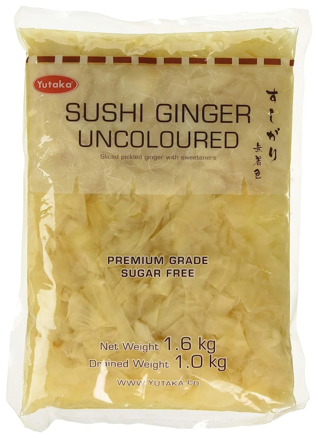 Yutaka Sushi Ginger Uncoloured 1.6KG (Case of 10)