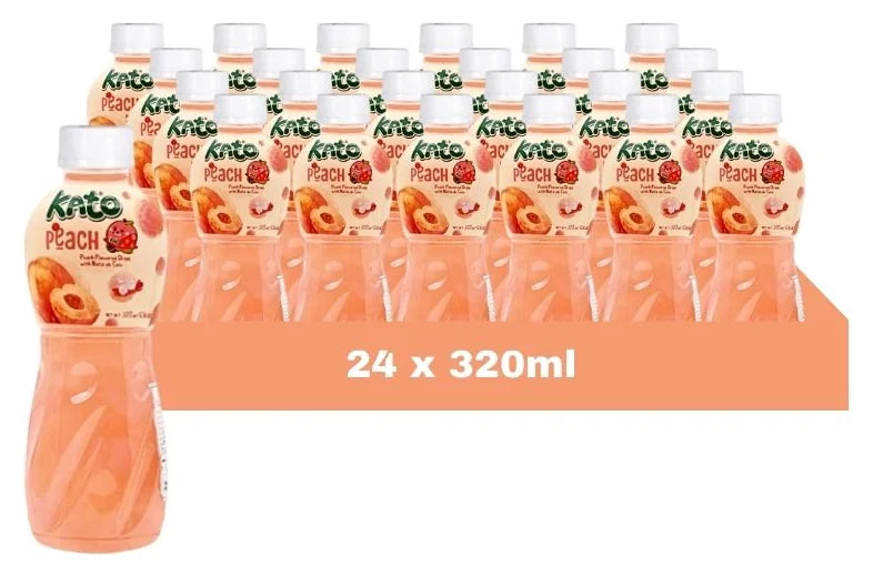 Kato Nata De Coco Peach Juice 320ML (Case of 24)