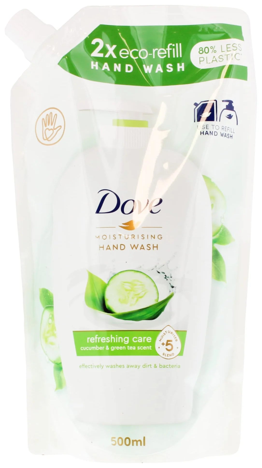 Dove Liquid Hand Wash Refill Go Fresh Cucumber 500ML