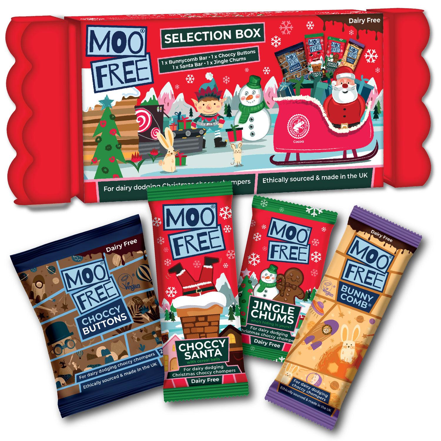 Moo Free Selection Box 90G (Case of 10)