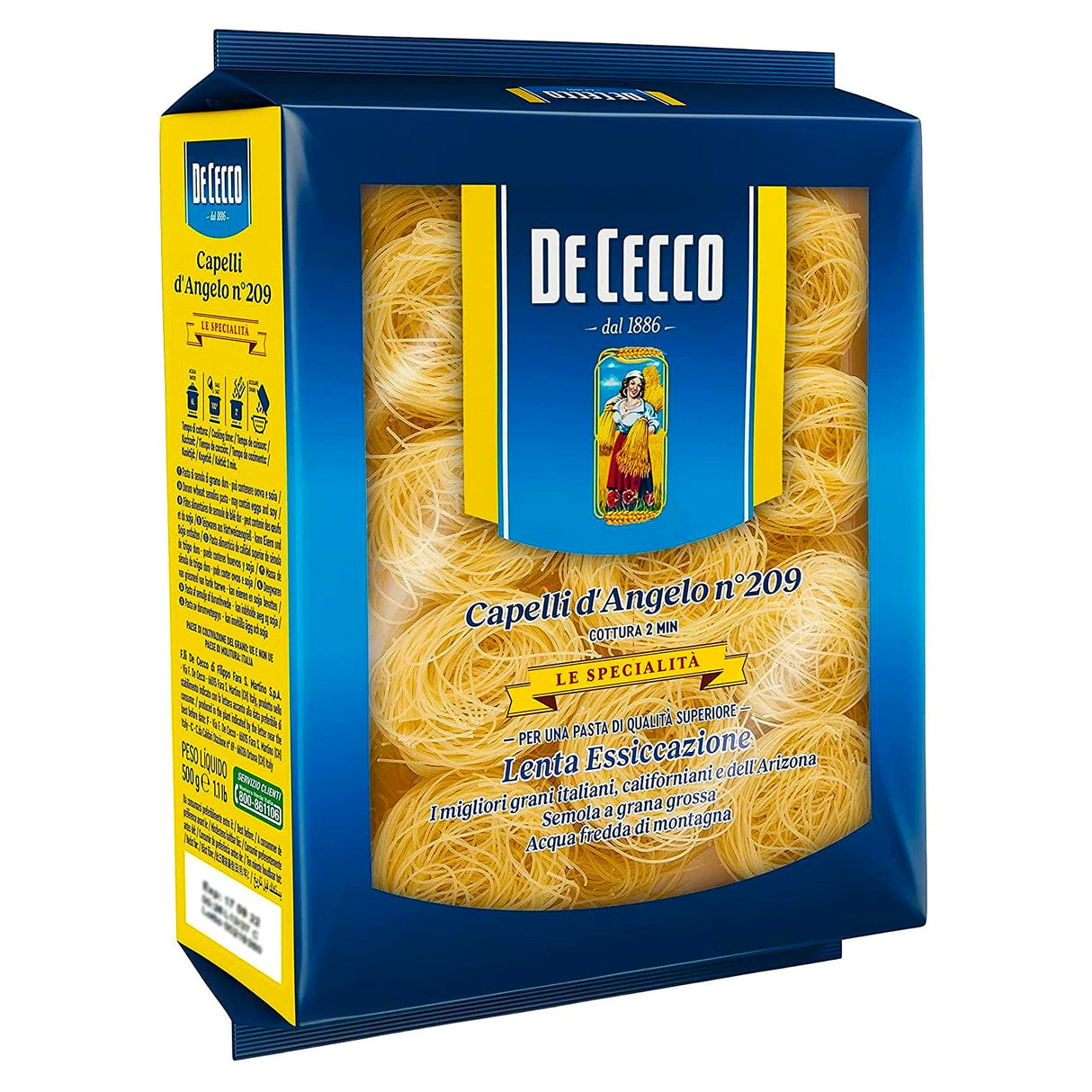 De Cecco Capelli Dangelo Pasta (Vermicelles) N209 500G