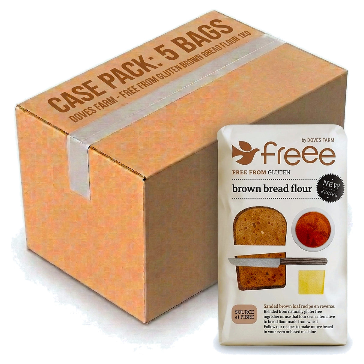 Doves Farm Brown Bread Flour 1KG (Case of 5)