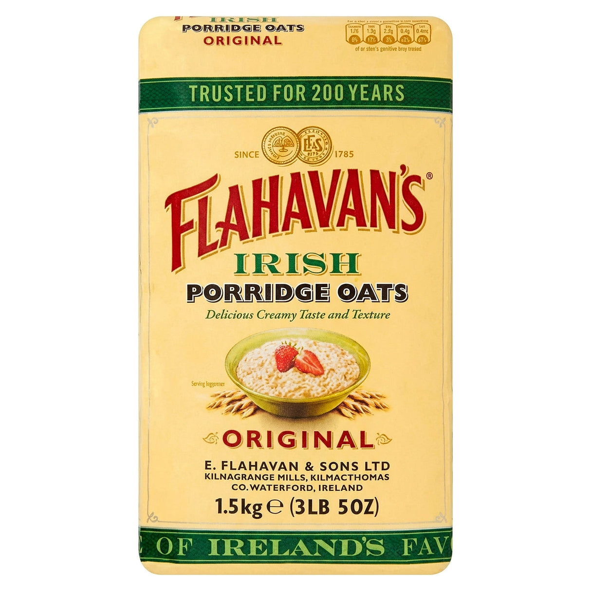 Flahavans Irish Porridge Oats 1.5Kg