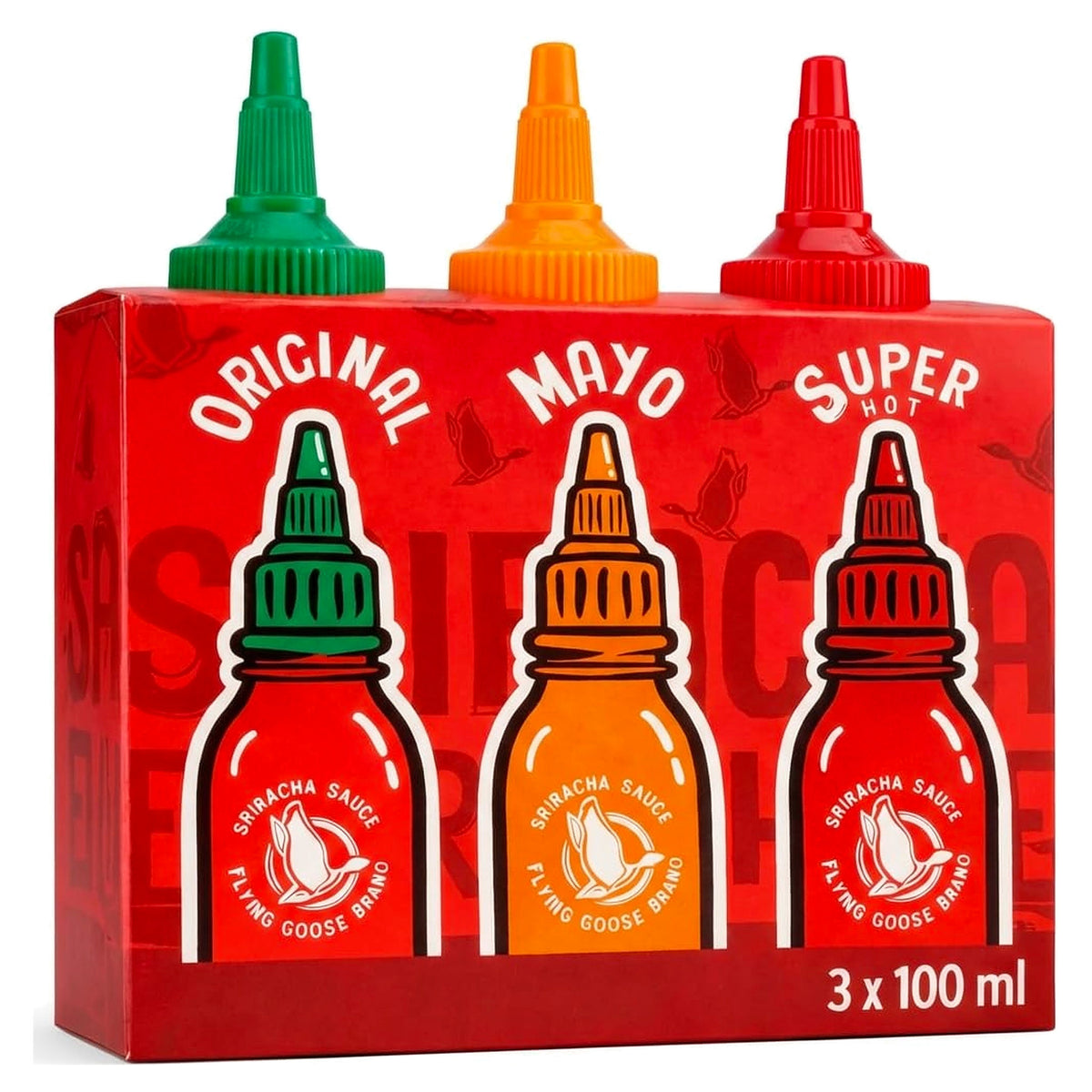 Flying Goose Sriracha Mixed Pack 3 x 100ml (Original, Mayo, Super Hot)