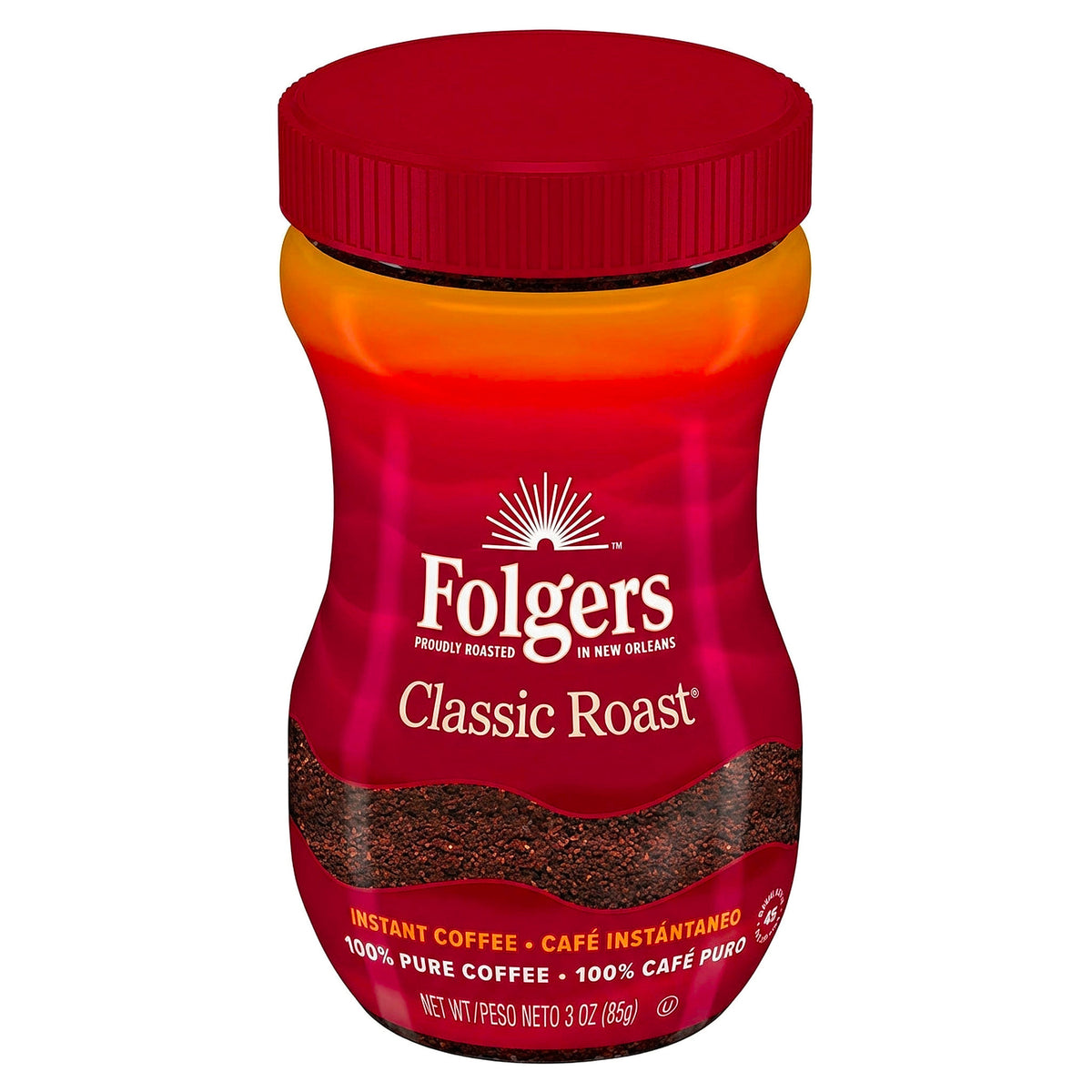 Folgers Classic Roast Instant Coffee 3oz (85G)
