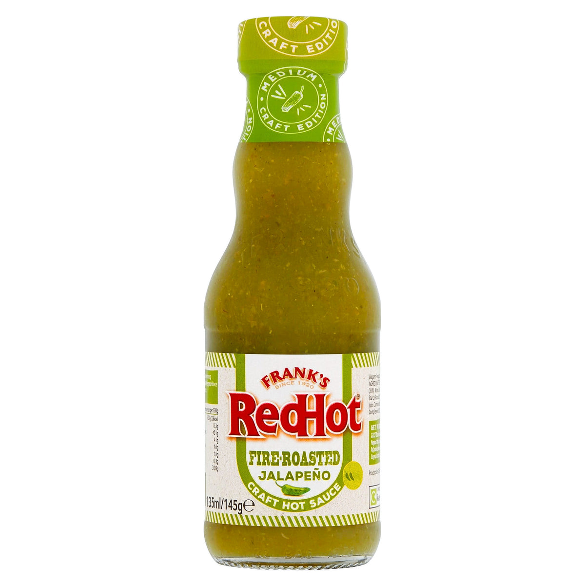 Franks Redhot Fire-Roasted Jalapeno Craft Hot Sauce 145G