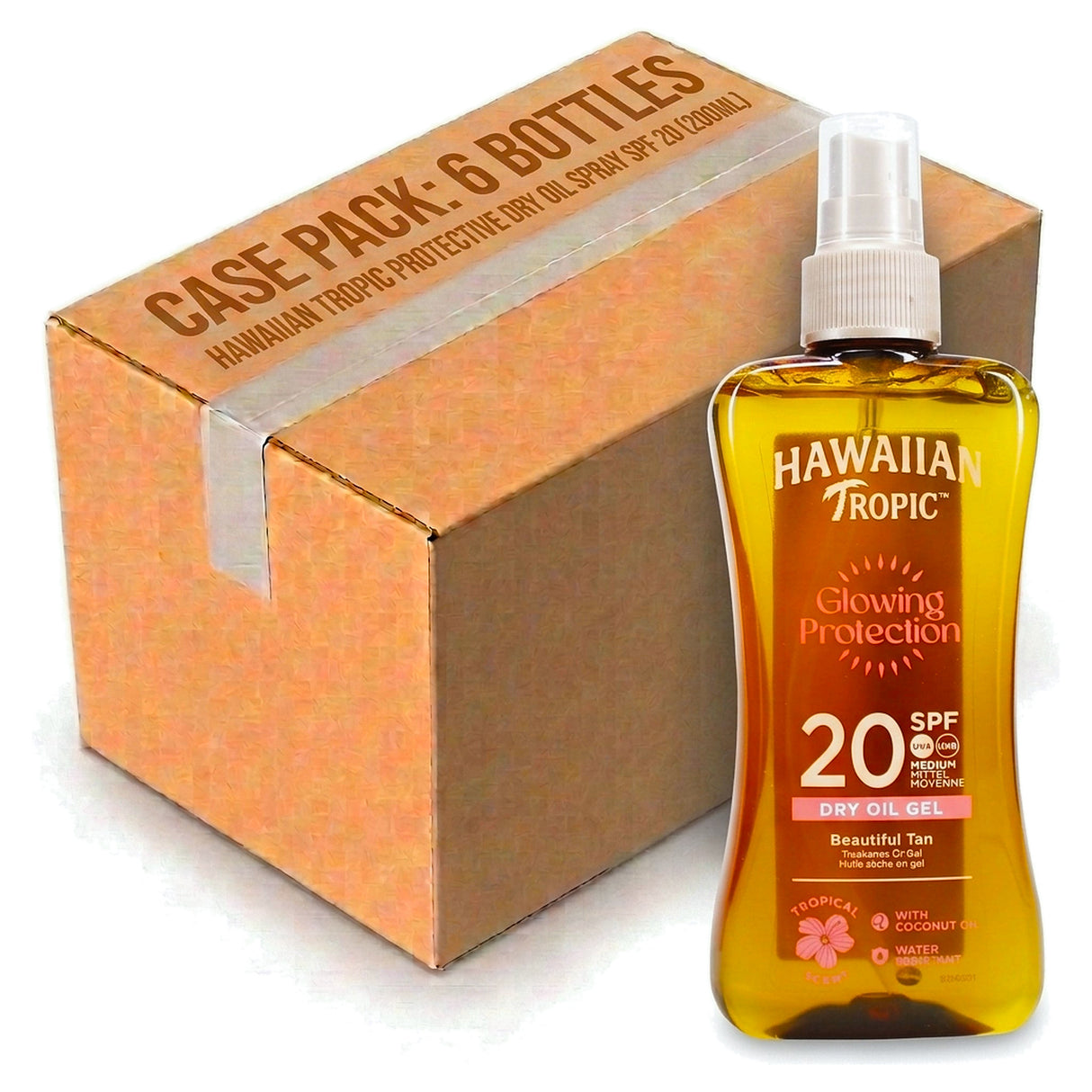 Hawaiian Tropic Protective Dry Oil Spray SPF 20 (200ML) (Case of 6)