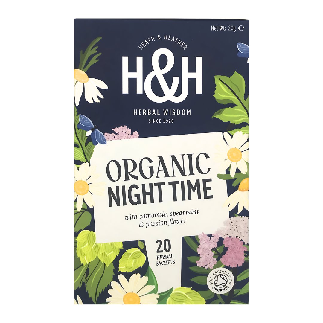 H&H Organic Night Time Tea - 20 Tea Bags (Case of 6)