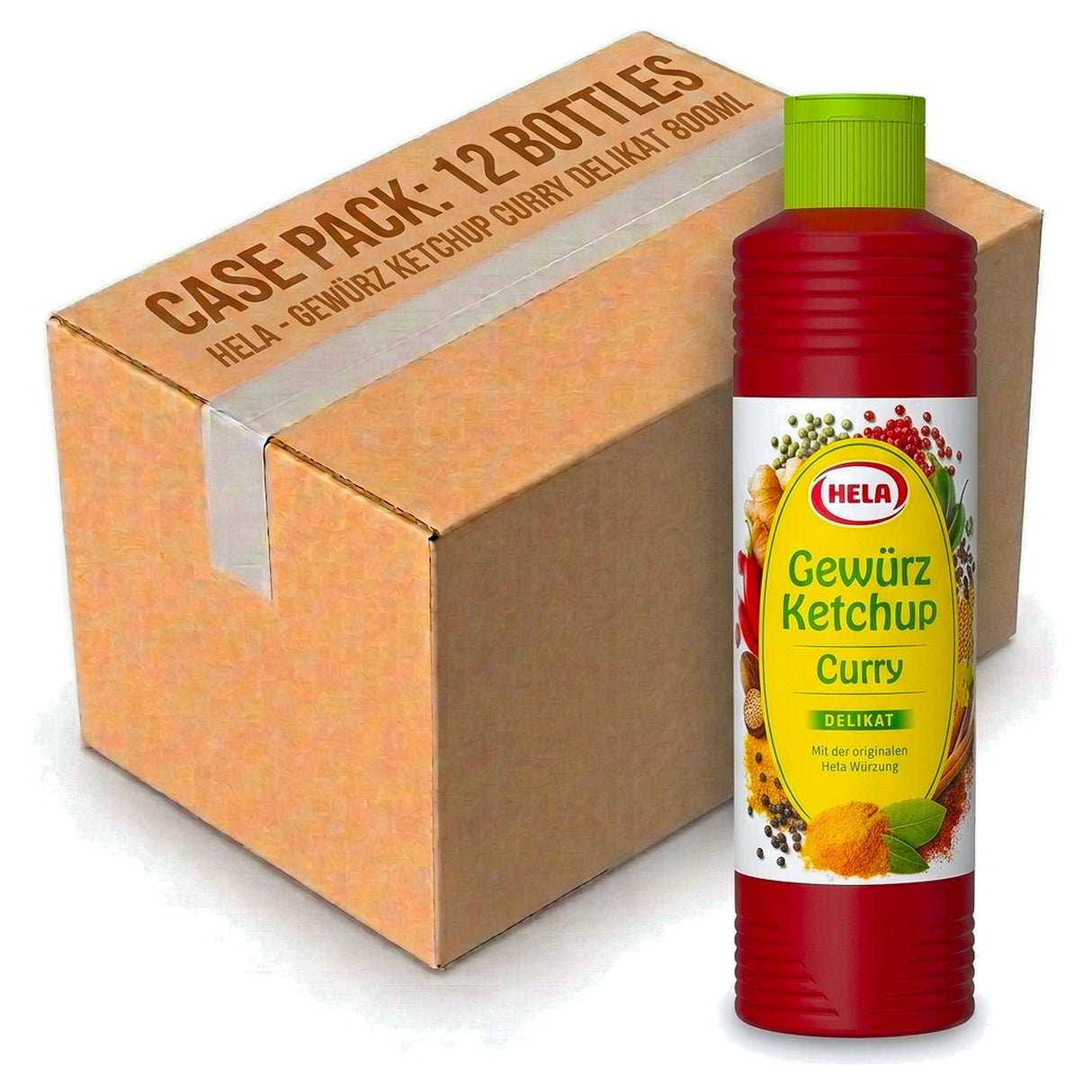 Hela Gewürz Ketchup Curry Delikat (Mild) 800ML (Case of 12)