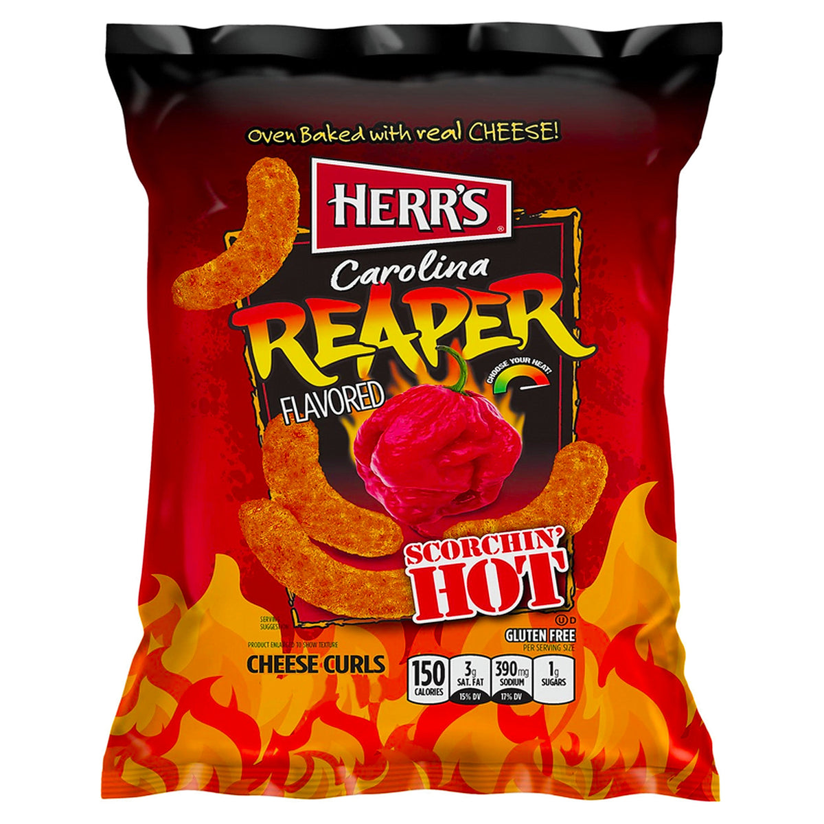 Herrs Carolina Reaper Flavoured Cheese Curls 1oz