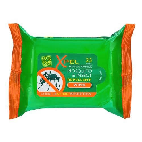 Xpel Mosquito & Insect Repellent Wipes Adult 25'S (Case of 24)
