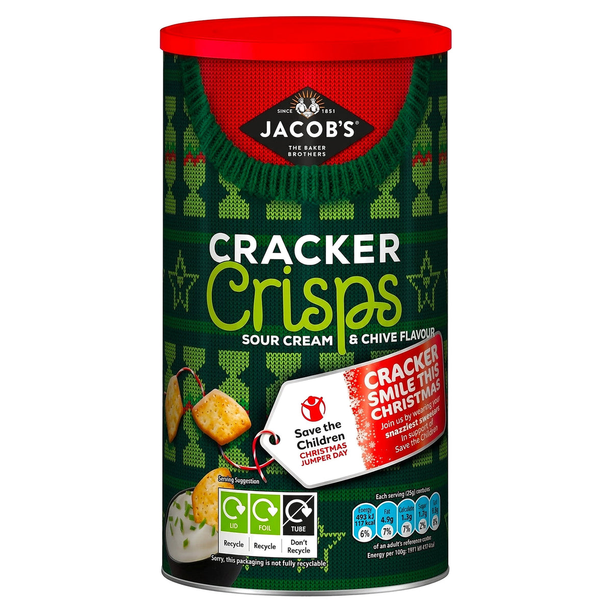 Jacobs Cracker Crisp Sour Cream & Chive Caddy 230G