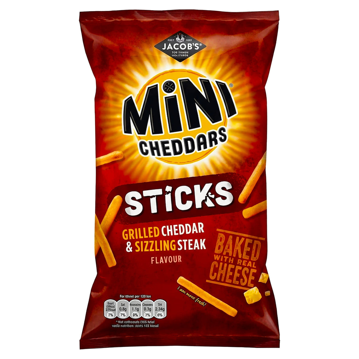 Jacobs Grilled Cheddar & Steak Mini Cheddars 150G