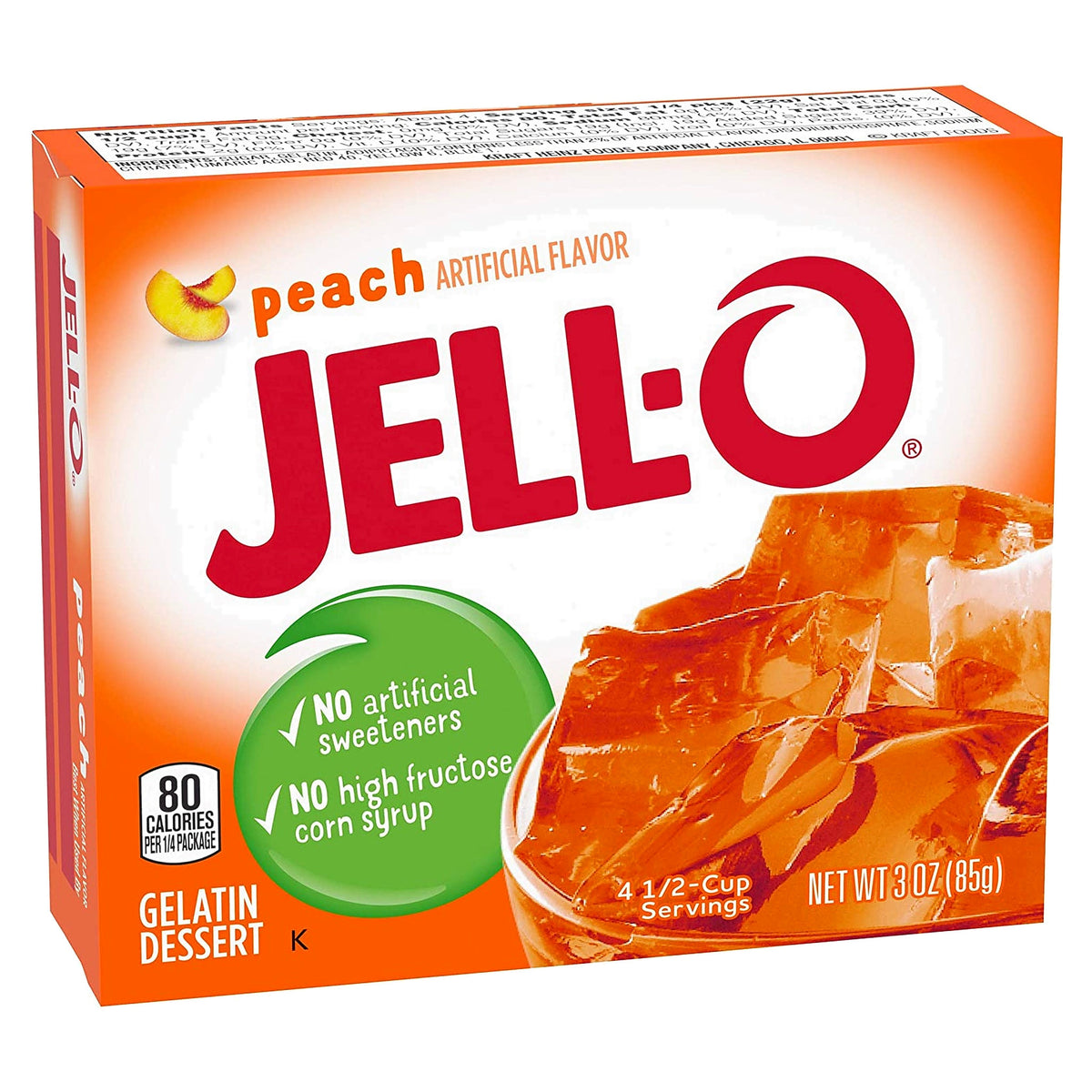 Jell-O Peach Gelatin 3Oz (85G)