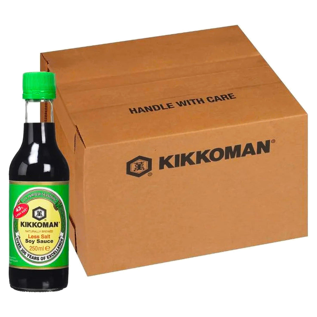 Kikkoman Less Salt Soy Sauce 250ML (Case of 6)