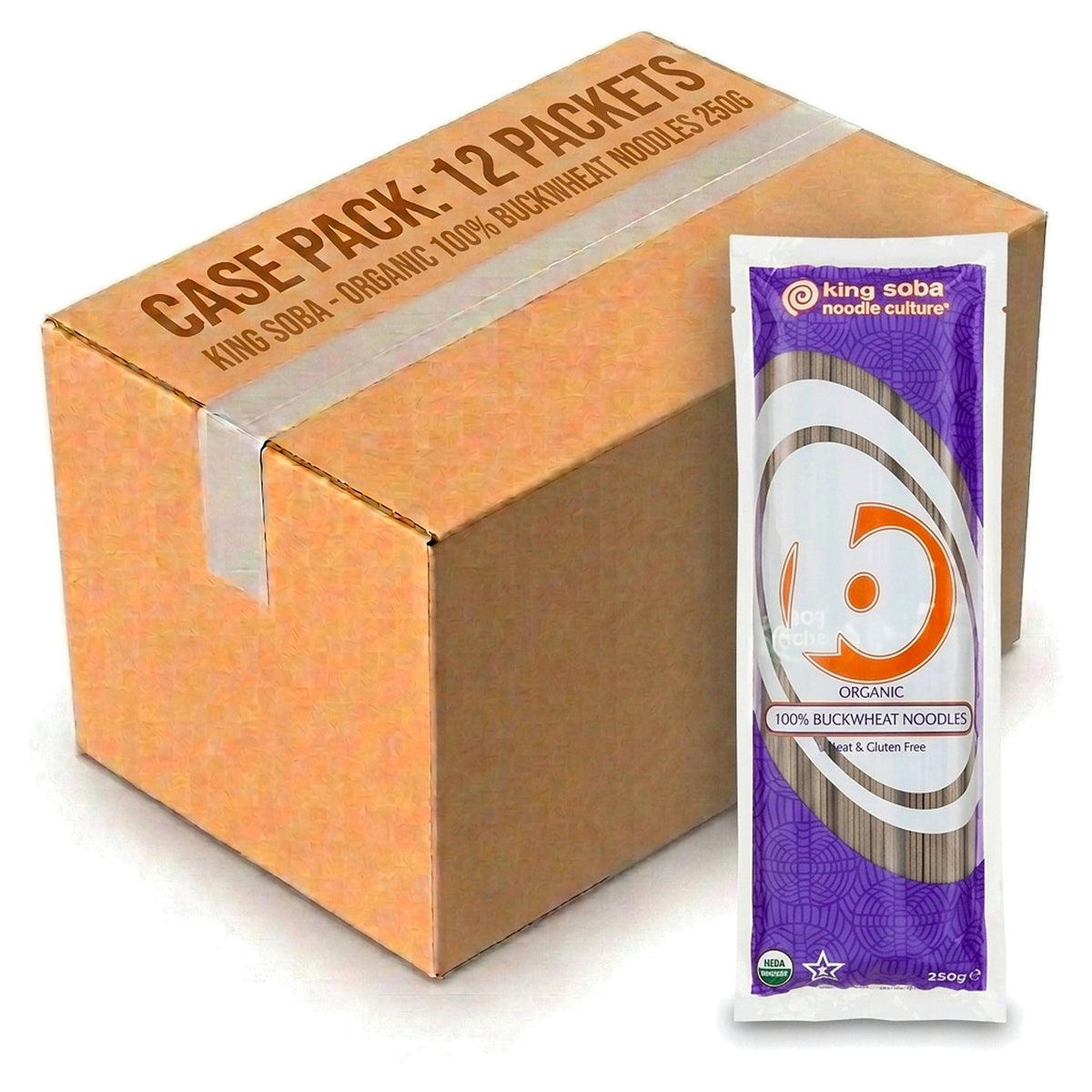 King Soba Organic 100% Buckwheat Noodles 250G (Case of 12)