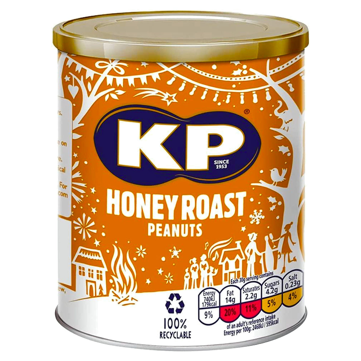 Kp Honey Roasted Peanuts Tin 375G