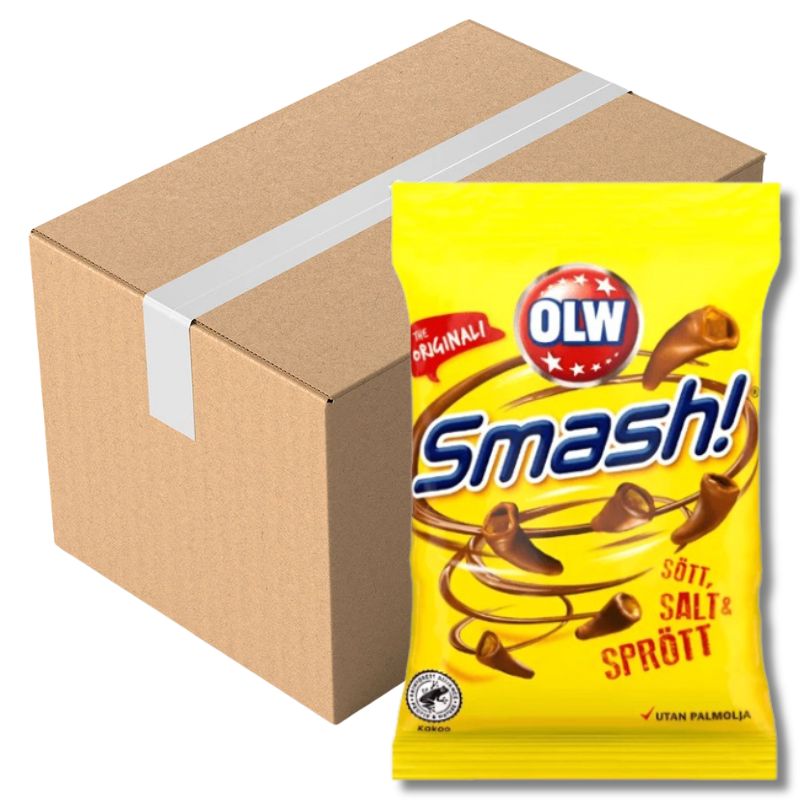 OLW Smash Chocolate Covered Corn Snacks 100G (Case of 21)