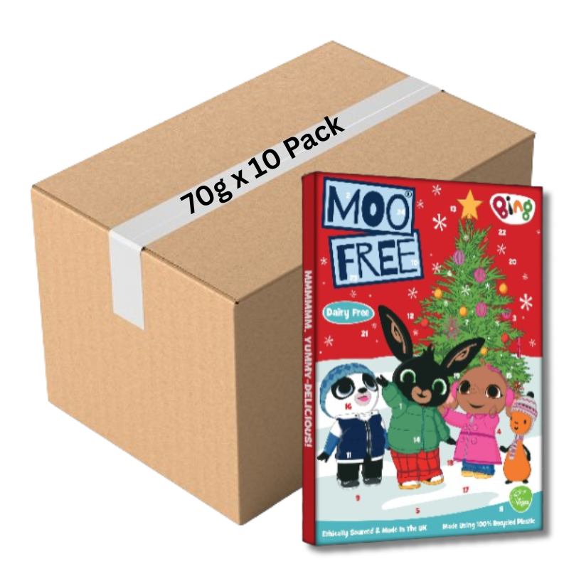 Moo Free BING Chocolate Advent Calendar 70G (Case of 10)