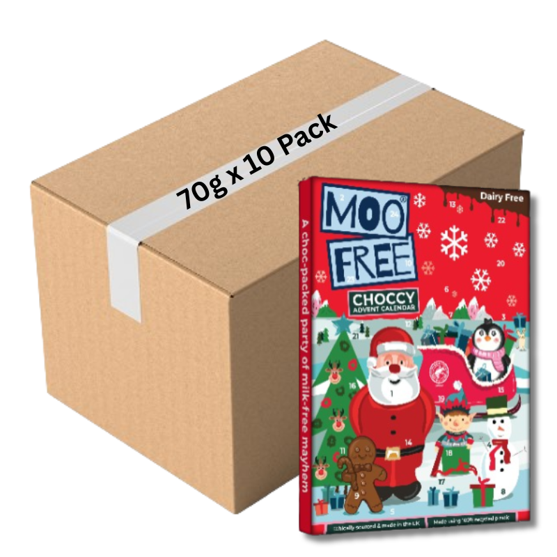 Moo Free 'Milk' Chocolate Advent Calendar 70G (Case of 10)