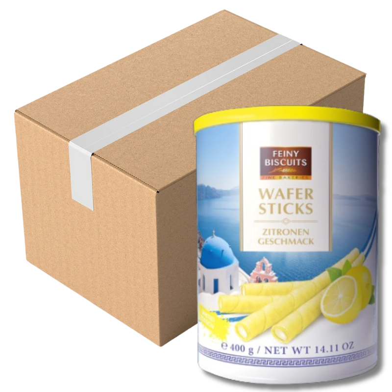 Feiny Biscuits Wafer Rolls With Lemon-Flavored Cream 400G (Case of 12)