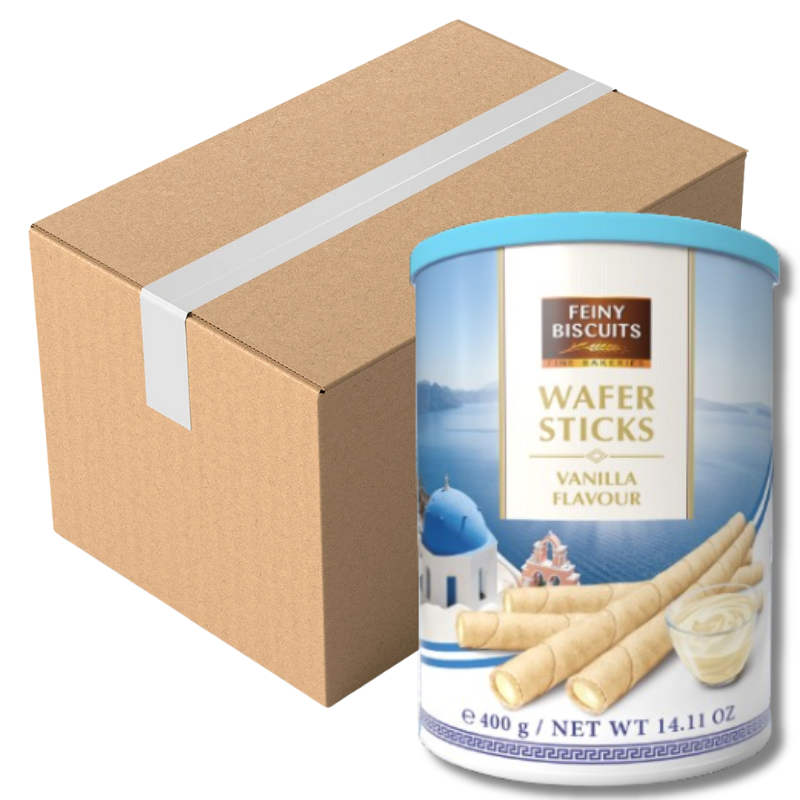 Feiny Biscuits Wafer Rolls With Vanilla Flavoured Cream 400G (Case of 12)