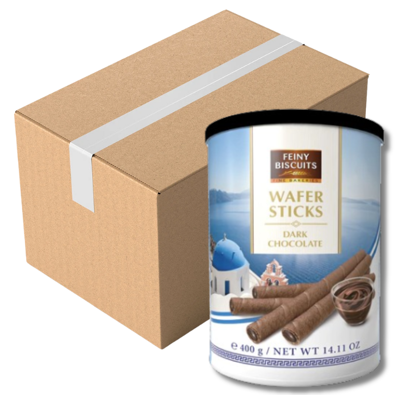 Feiny Biscuits Wafer Rolls With Dark Chocolate Cream 400G (Case of 12)