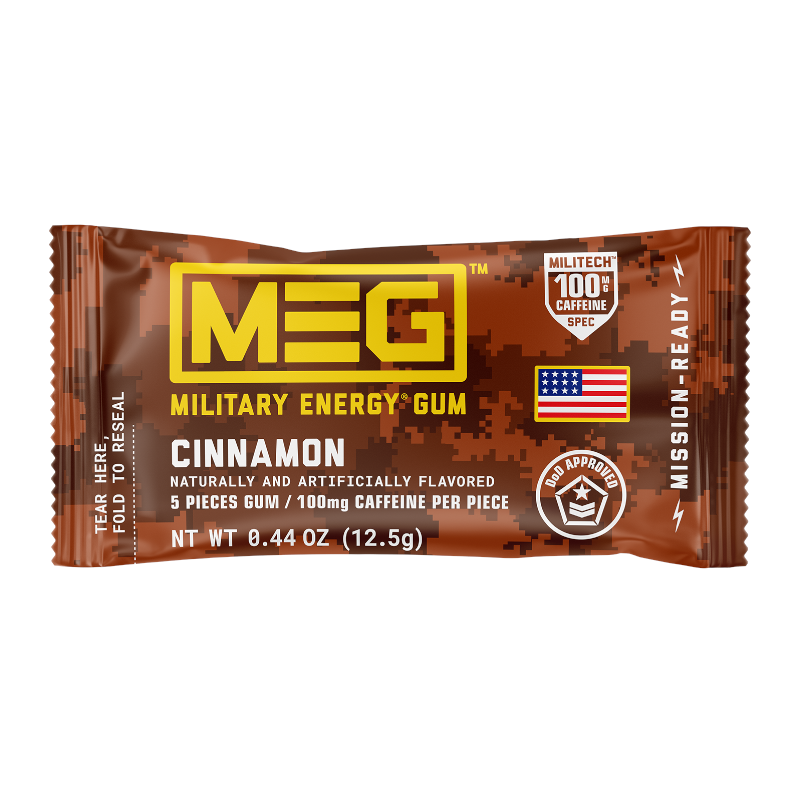 Military Energy Gum Pouch Cinnamon 0.44oz (12.5g)