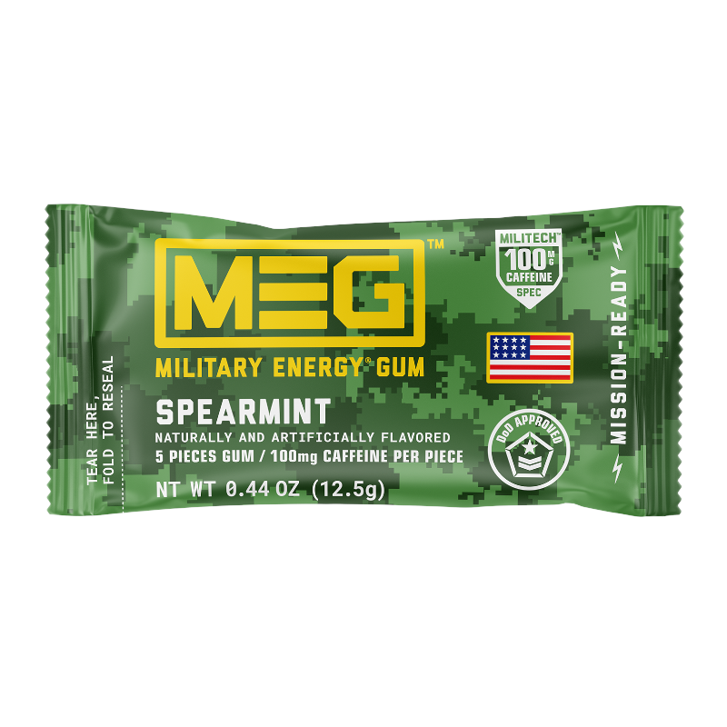 Military Energy Gum Pouch Spearmint 0.44oz (12.5g)