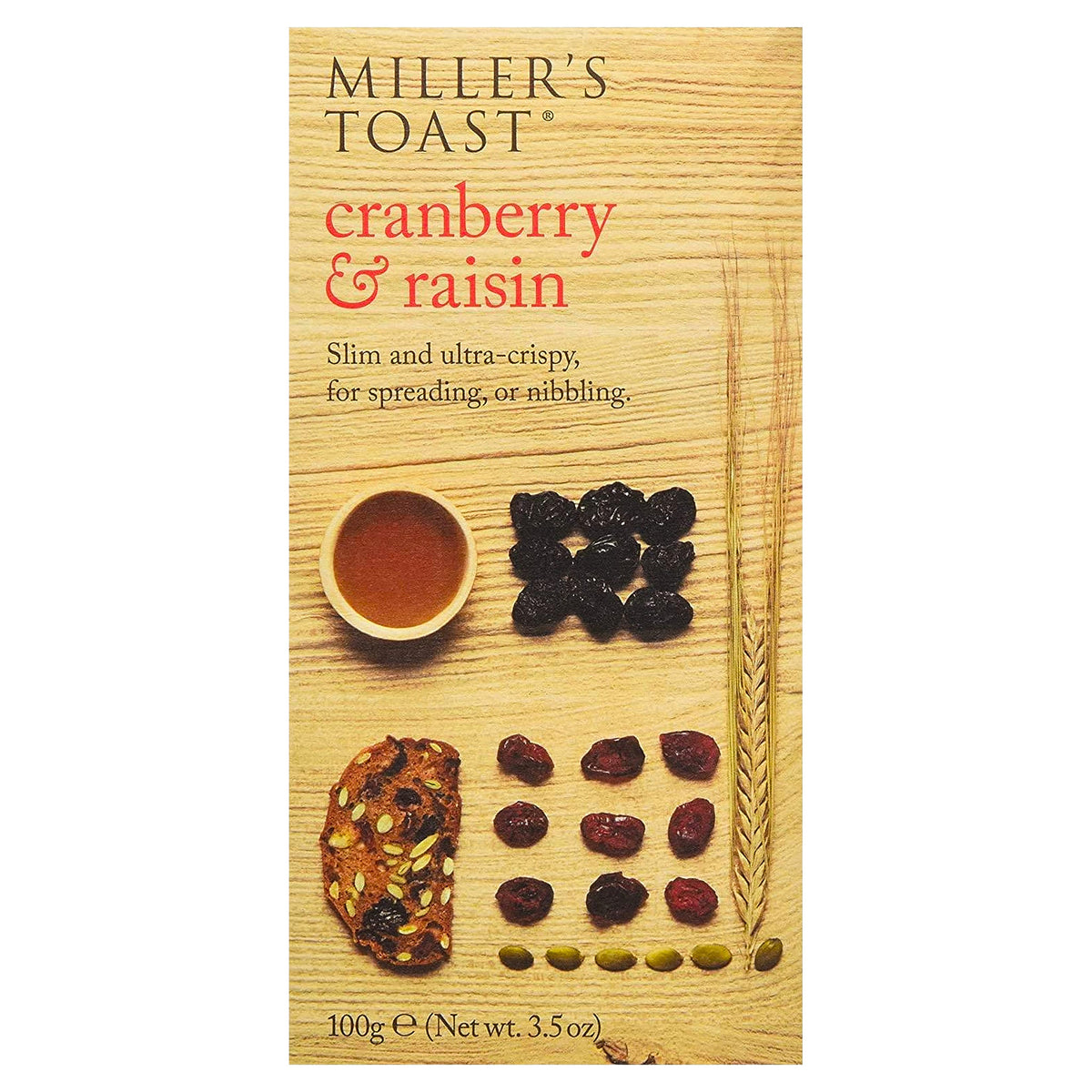 Millers Toast - Cranberry & Raisin 100G