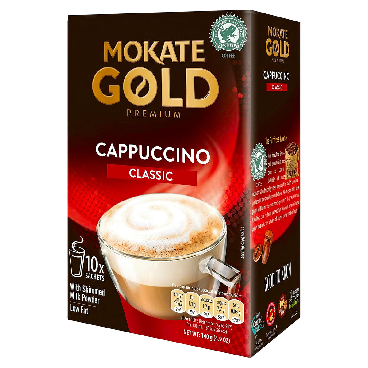 Mokate Gold Premium Coffee Cappuccino 10Pk 150G