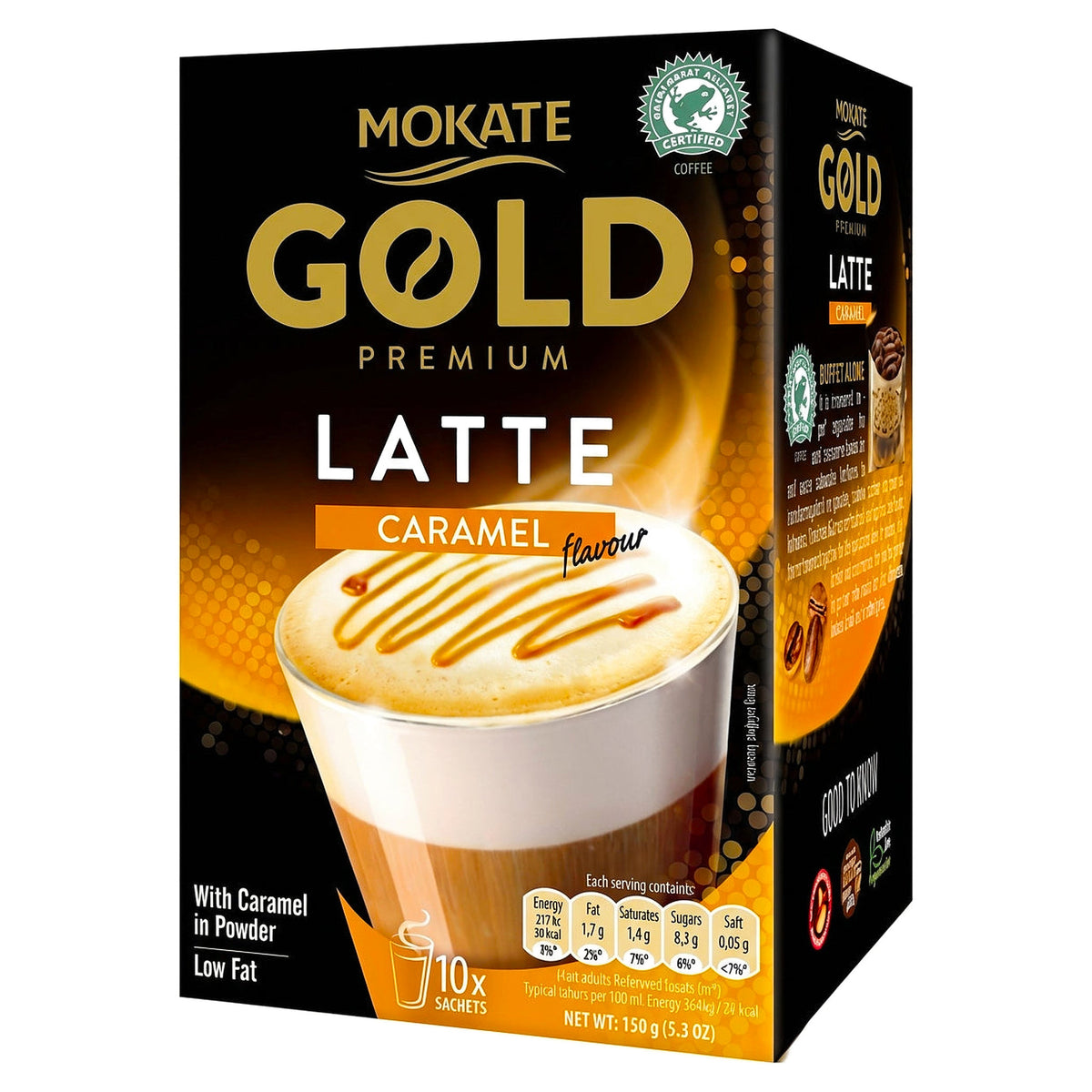 Mokate Gold Premium Coffee Caramel Latte 10Pk 150G
