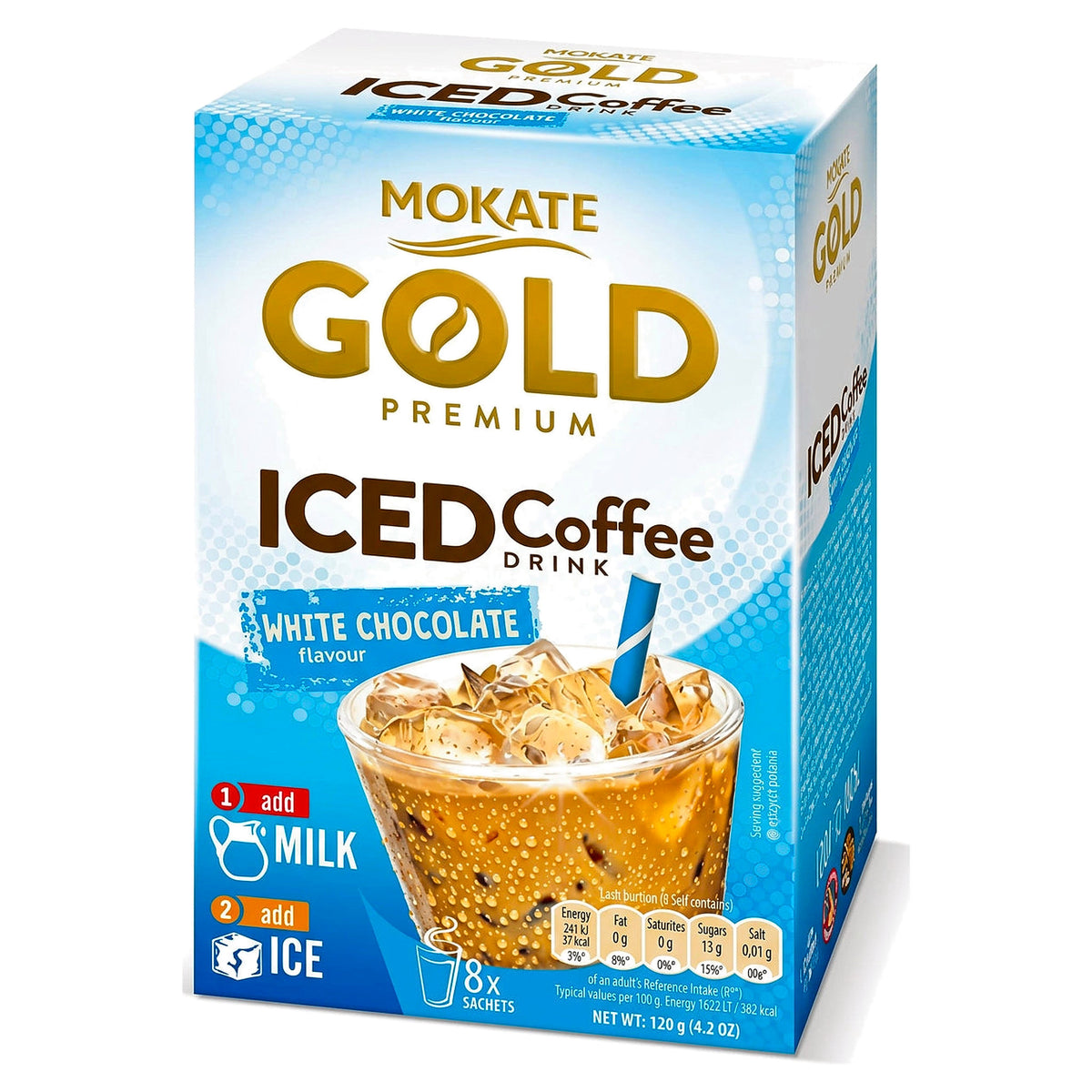 Mokate White Chocolate Iced Coffee 8 Pack 120g