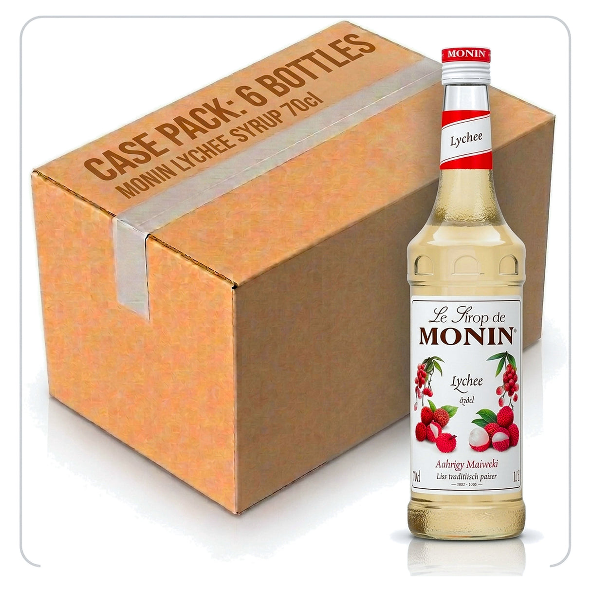 Monin Lychee Syrup 70cl (Case of 6)