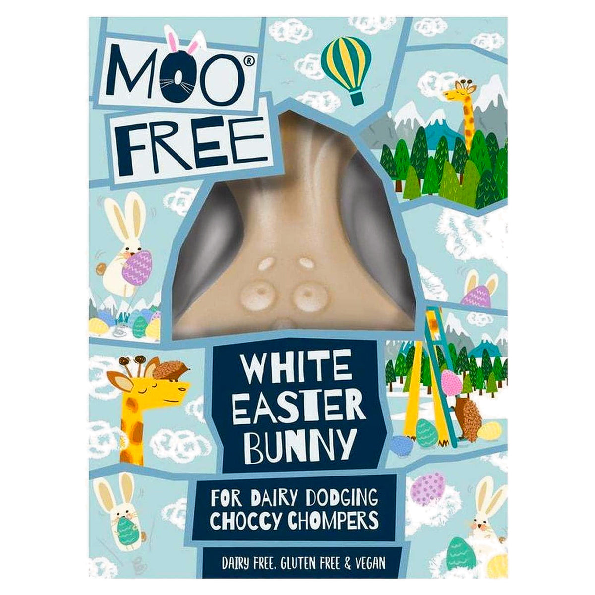 Moo Free White Easter Bunny 80G