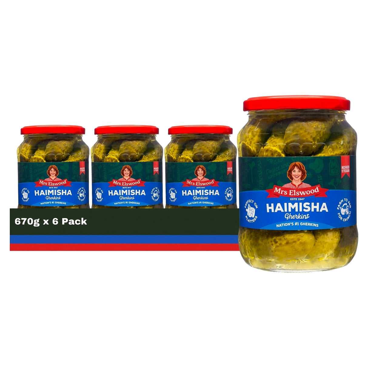 Mrs Elswood Haimisha Cucumbers 670G (Case of 6)