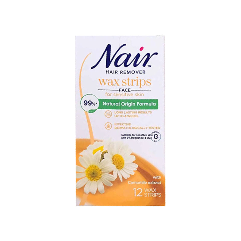 Nair Face Wax Strips 12s