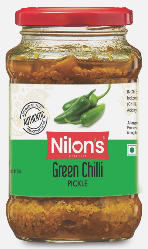 Nilon's Green Chilli Pickle 400G