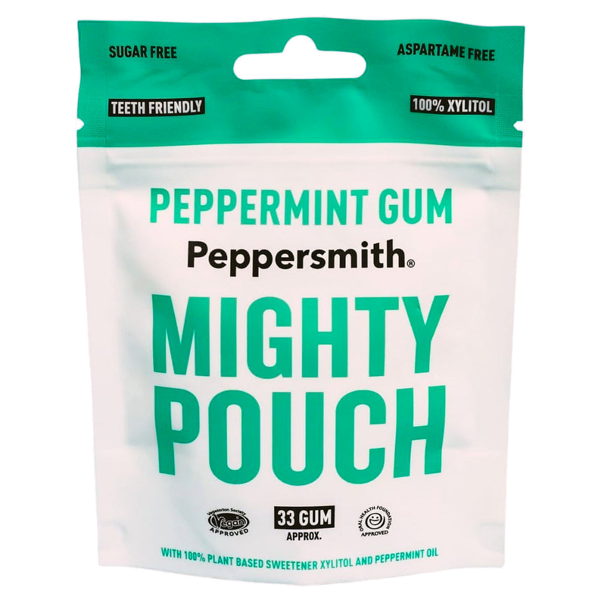 Peppersmith Pouch Peppermint Dental Chewing Gum 33 Gums (50G)