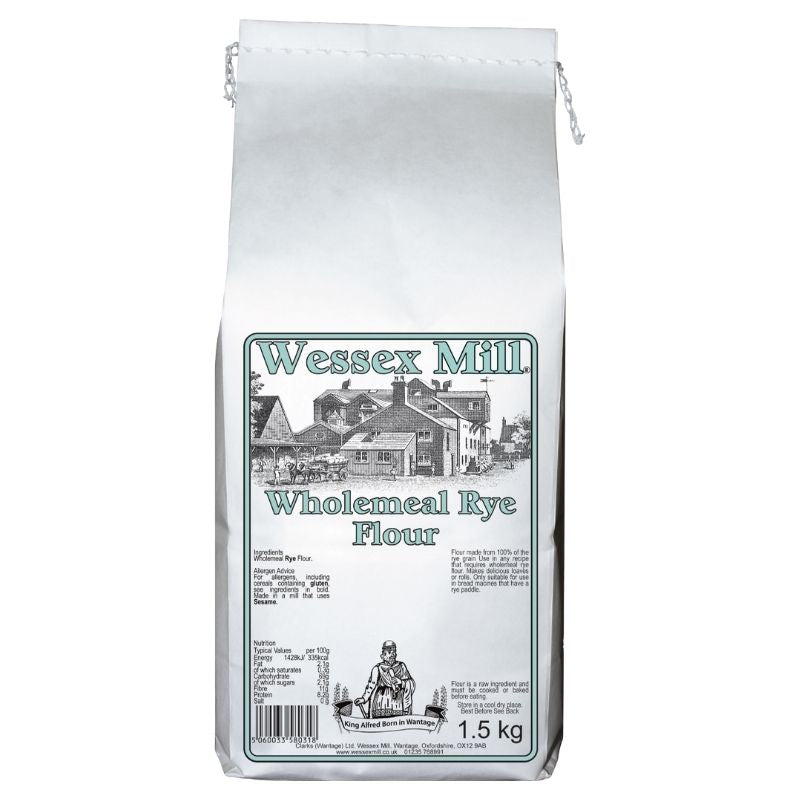 Wessex Mill Flour - Wholemeal Rye Flour 1.5KG