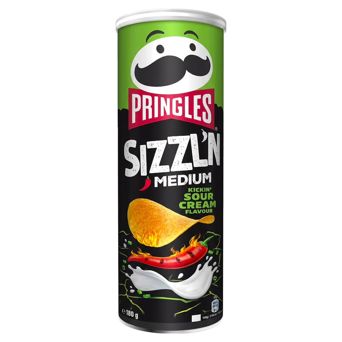 Pringles Sizzln Kickin Sour Cream Crisps 180G