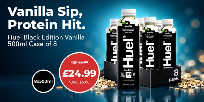 Huel Black Edition Vanilla 500ml Case of 8, £24.99, save £5.00