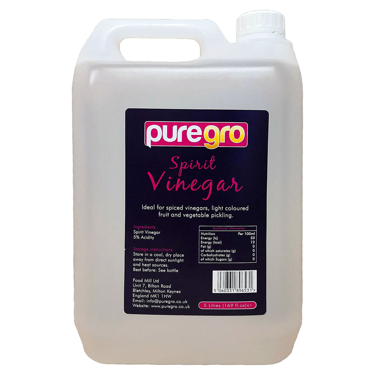 Puregro Spirit Vinegar 5ltr