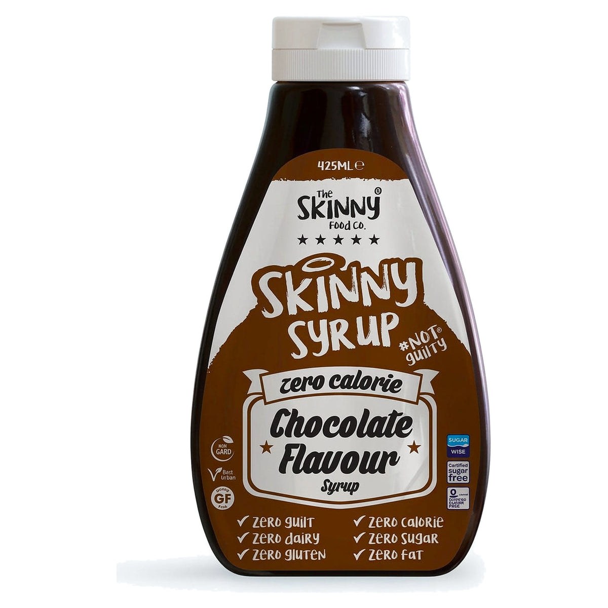 Skinny Syrup Zero Calorie Chocolate Flavour Sugar Free Skinny 425Ml