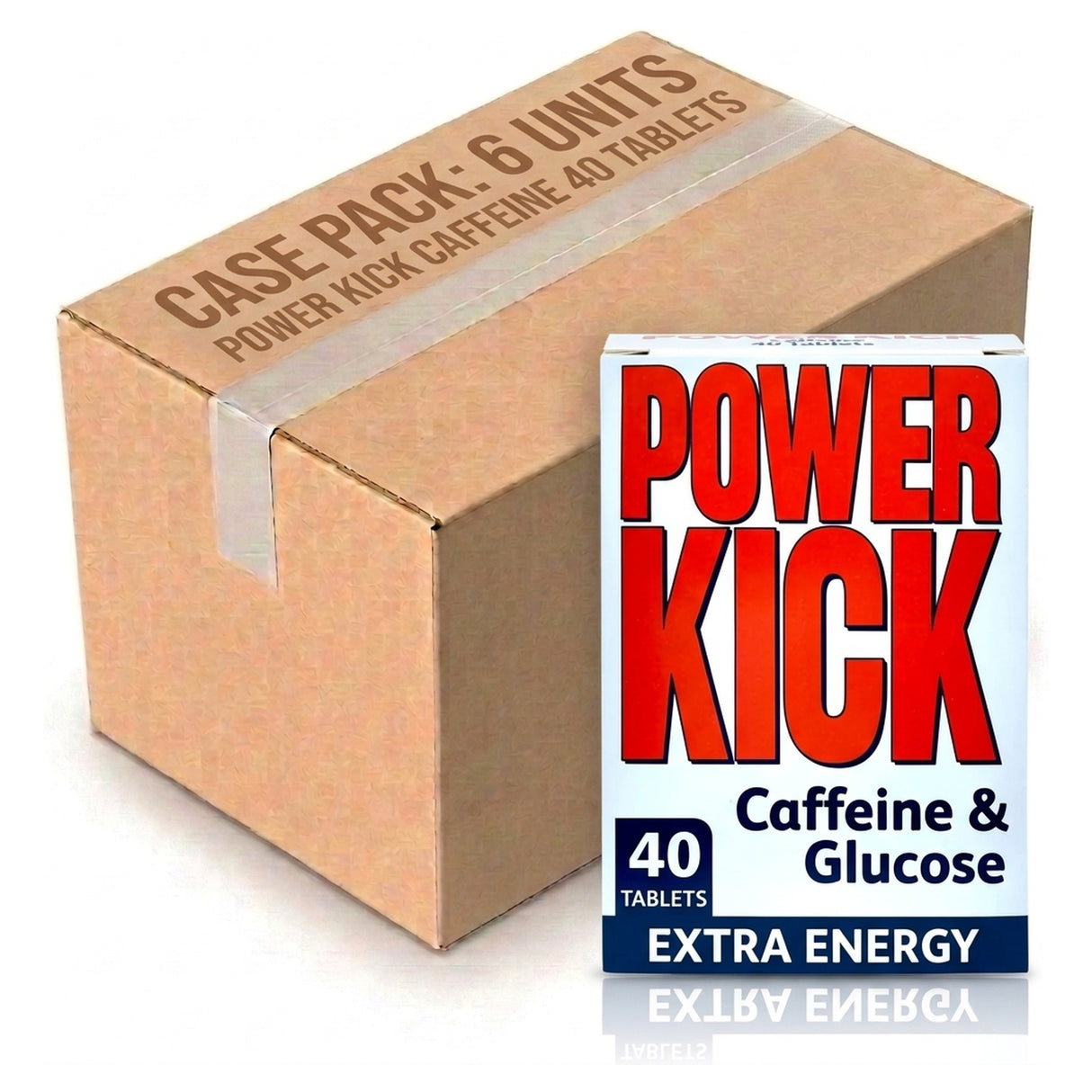 Powerkick Caffeine 40 Tablets (Case of 6)