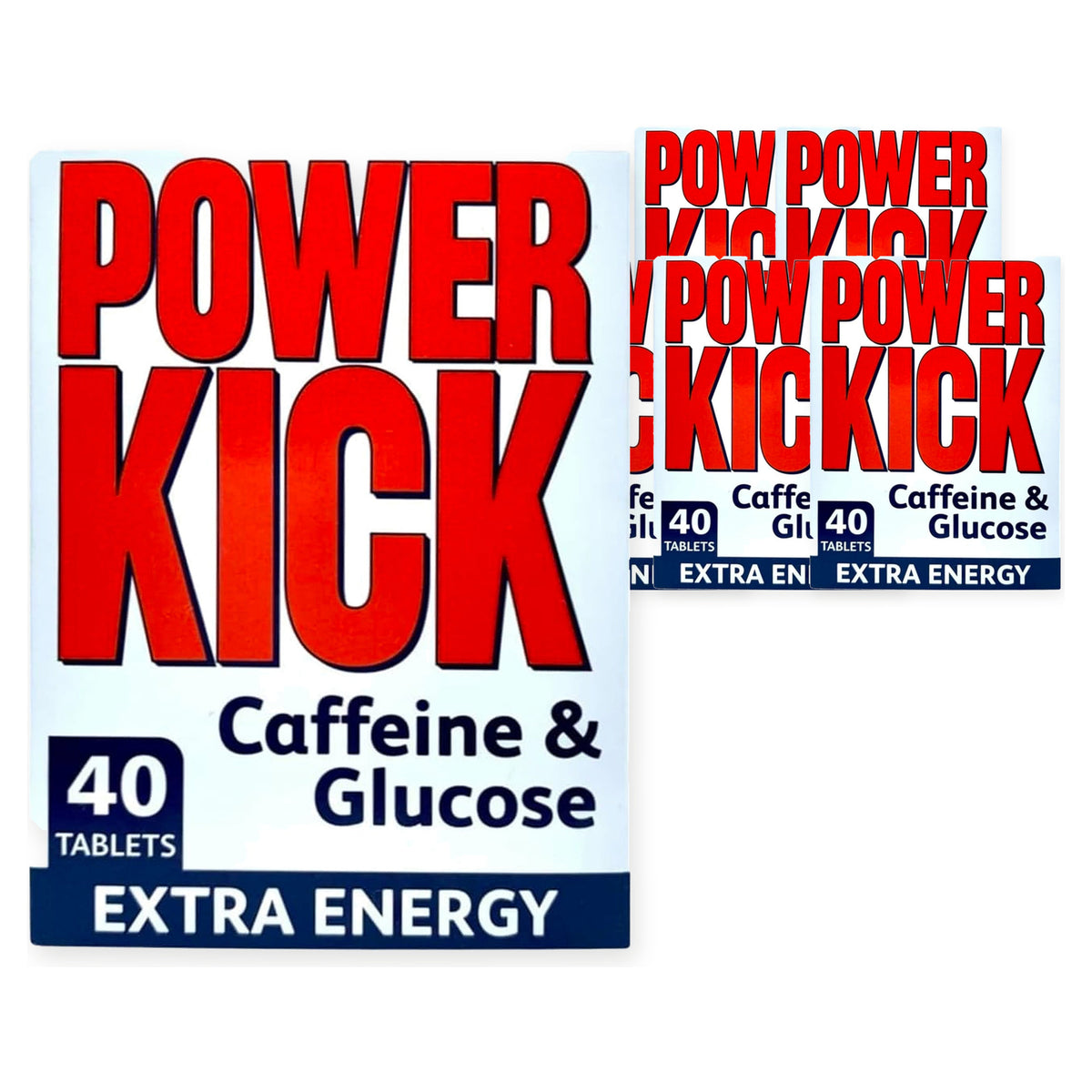 Powerkick Caffeine 40 Tablets (Case of 6) – case pack