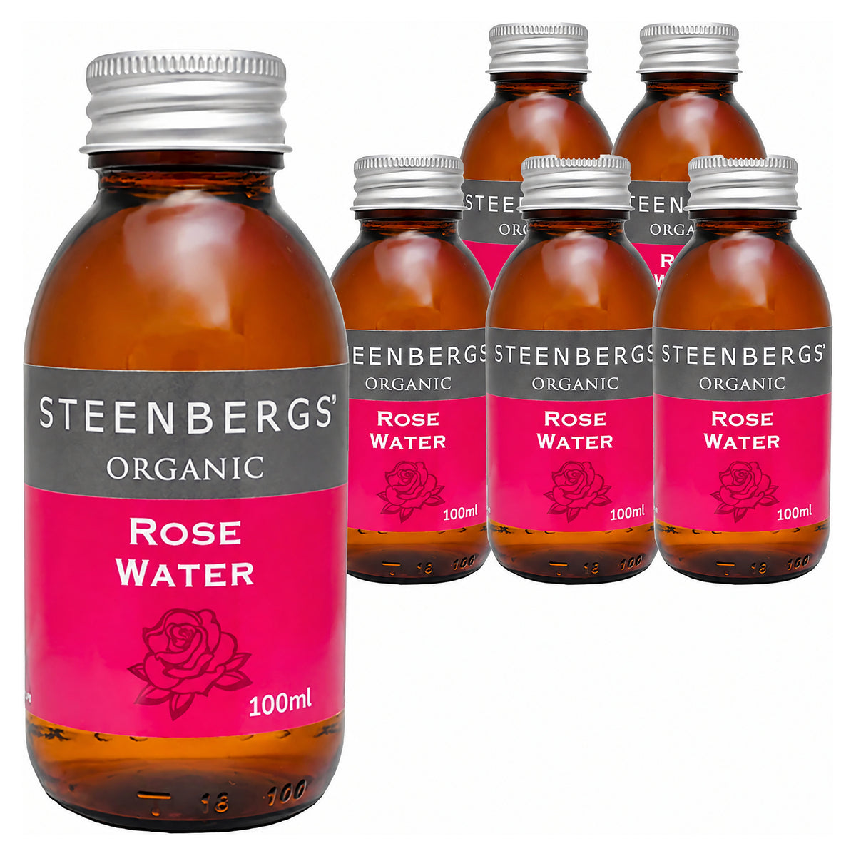 Steenbergs Organic Rose Flower Water 100ML (Case of 6) – case pack
