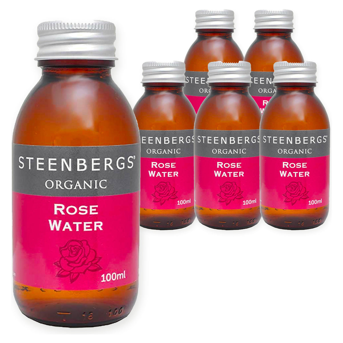 Steenbergs Organic Rose Flower Water 100ML (Case of 6) – case pack