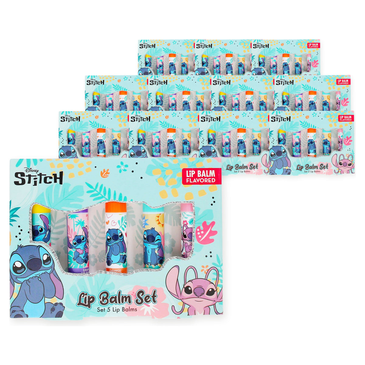 Disney Stitch Lip Balm Collection 5pack (Case of 12) – case pack
