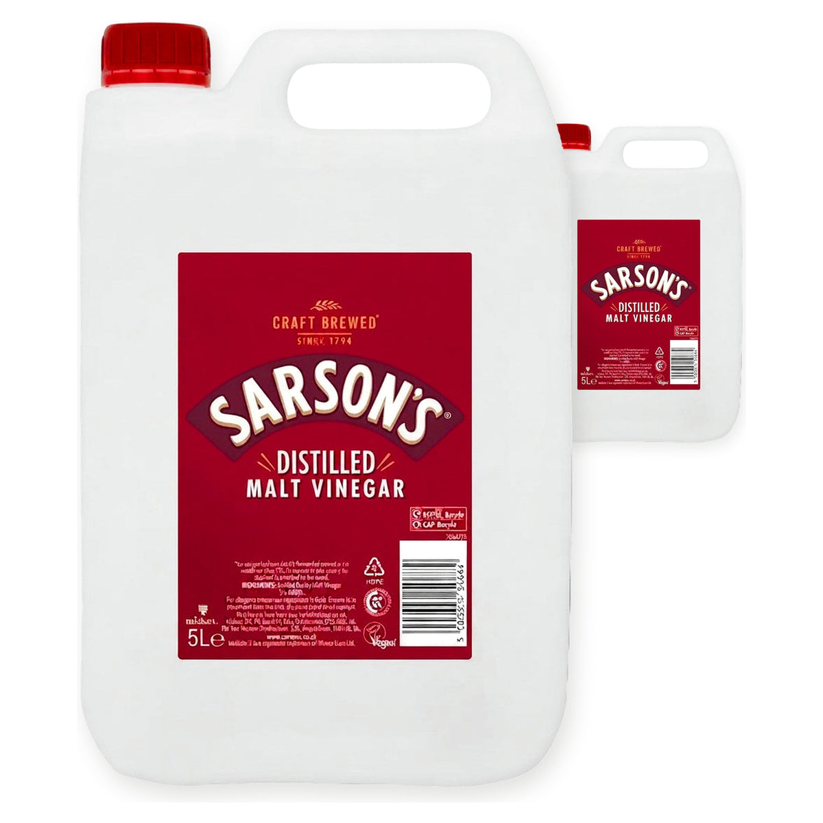 Sarsons Distilled Malt Vinegar 5L (Case of 2) – case pack